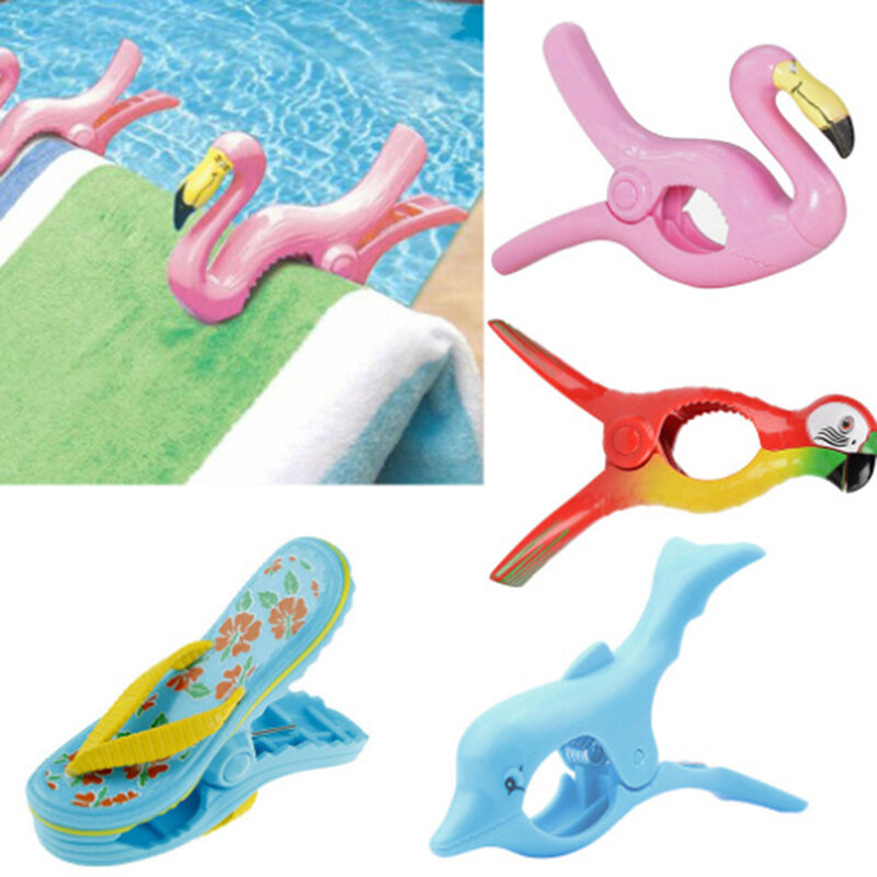 Plastic Strand Handdoeken Clips Voor Sunbeds Ligstoel Dier Decoratieve Wasknijper