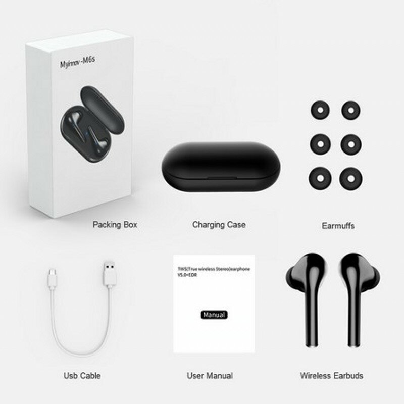 Casque d'écoute Bluetooth V5.0 Touch, casque TWS véritable sans fil, oreillettes de basses, avec son pour Huawei, Iphone, Samsung,