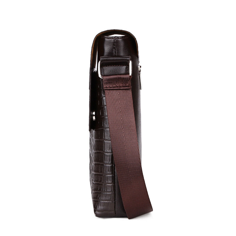 Bolso de hombro informal para hombre, bolsa de mensajero suave, de viaje, color negro y marrón, nuevo diseño