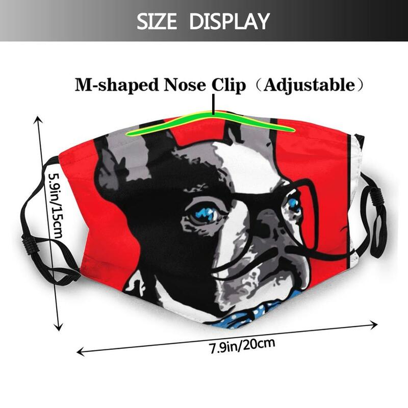 NGHỆ THUẬT Pop Chó Con Ngộ Nghĩnh Thoáng Mát Mặt Nạ Vải Bulldog Cho Thú Cưng Chó French Bulldog Arty Hipster Moustache Kính Dây Thắt Nơ Indie Nghệ Thuật iPad Nghệ Thuật