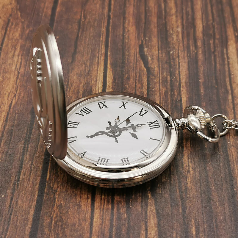 Полностью металлические винтажные часы-брелок для алхимика, Мужские кварцевые карманные часы в стиле стимпанк, мужские японские аниме ожерелье, подарок для детей и мальчиков