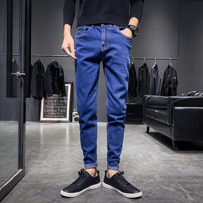 Джинсы мужские классические, мягкие брюки из денима, штаны s, большие размеры, черные