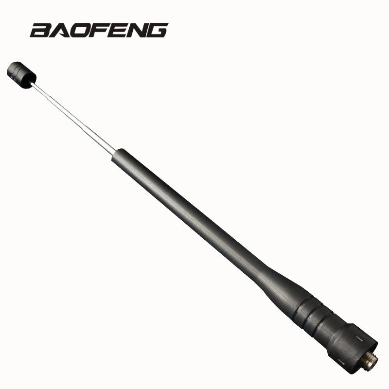 Baofeng-antena de ganancia telescópica para walkie-talkie, banda Dual UHF para Radio portátil, UV-5R, BF-888S, UV-5RE, UV-82