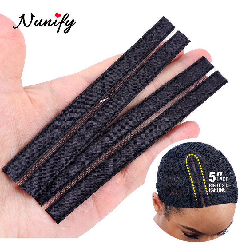 Nunify Hitam Nylon Tertinggi Elastis Band untuk Wig Membuat Wig Topi Rambut Renda Bersih Bersih Cloure Touppe Membuat Alat Baru koleksi