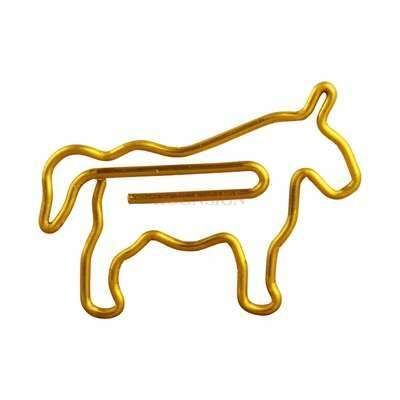 12pcs Metal horse paper clip cartoon paper clip animal paper clip gourd pin