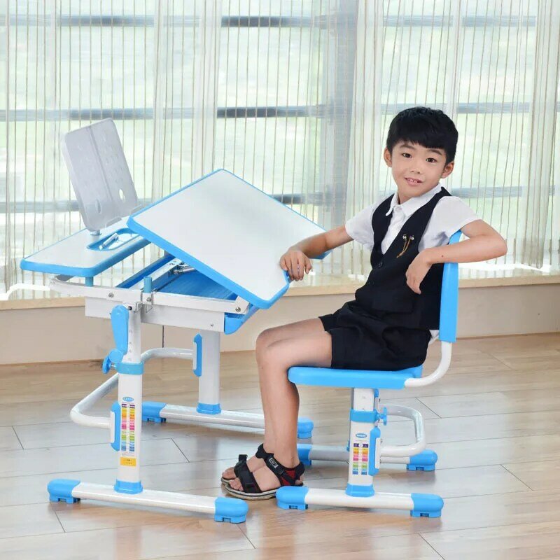 Wielofunkcyjny stół do nauki zestaw ergonomiczny uczeń regulowane biurko szkolne biurko domowe dla dzieci szybka dostawa