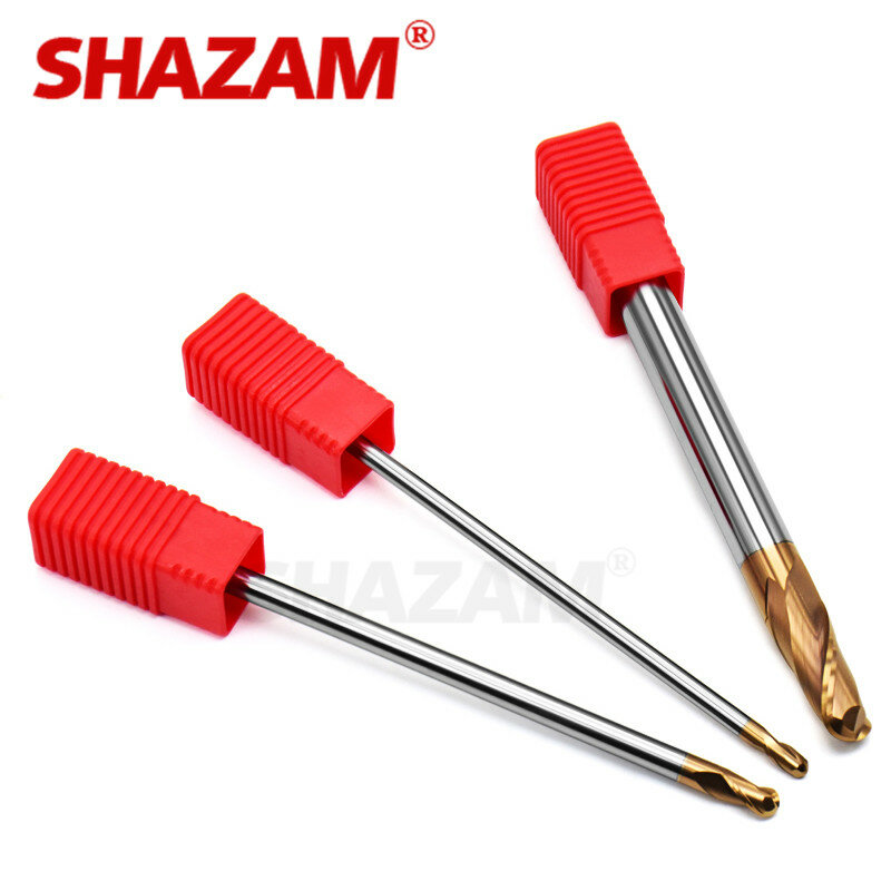 Milling Cutter Alloy Coating Tungsten Steel Tool 100L Hrc55 Lengthening Ball Nose Endmills SHAZAMTop Milling Cutter Endmill