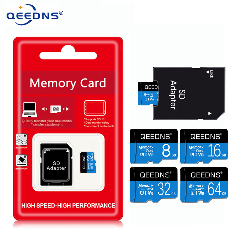 Original 256GB Micro TF SD Card V10 High Speed TF/SD Mini Card 8GB 16GB 32GB 64GB 128GB 512GB Flash Memory card For Mobile Phone