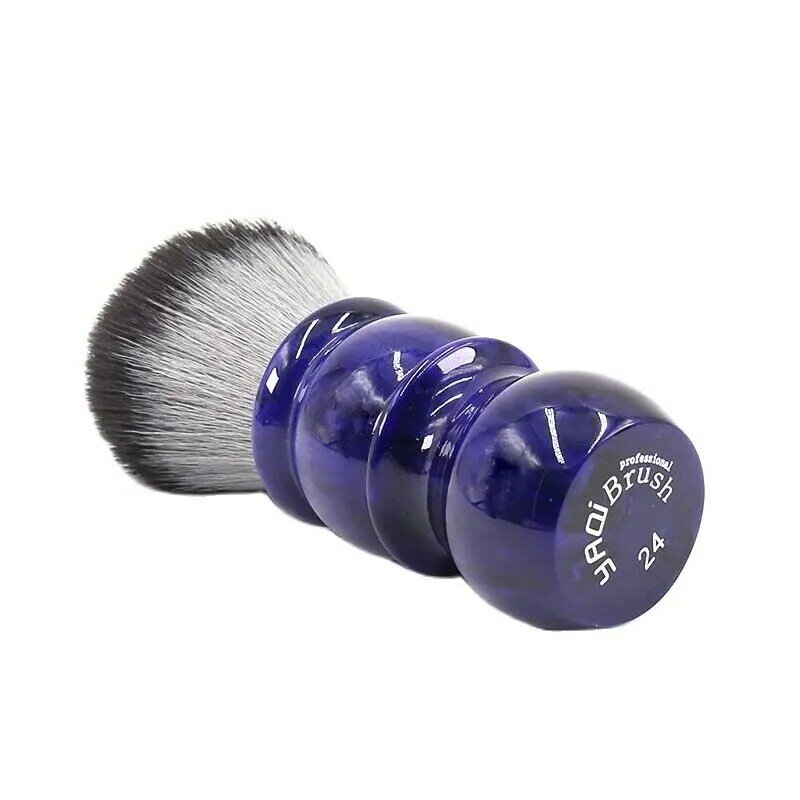 Yaqi 24mm legno lupo colore capelli sintetici barbiere pennello da barba uomo pennello da barba sintetico