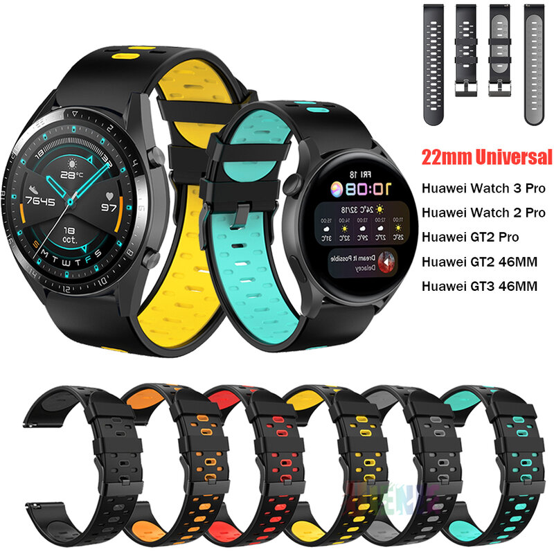 Correa de reloj inteligente de 22mm para Huawei Watch 3 Pro / GT3 GT 3, accesorios para reloj inteligente de 46mm