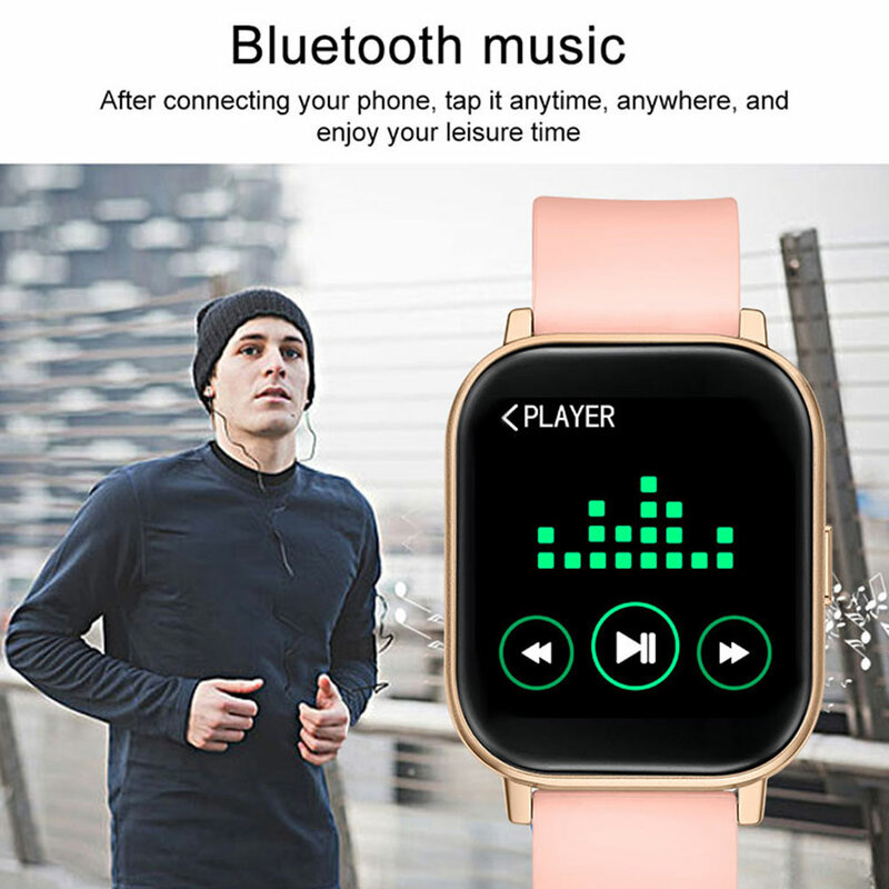 GTR-H relógio inteligente homem android smartwatch temperatura freqüência cardíaca monitor de pressão arterial 1.6 polegada ip68 à prova dip68 água inteligente wearable