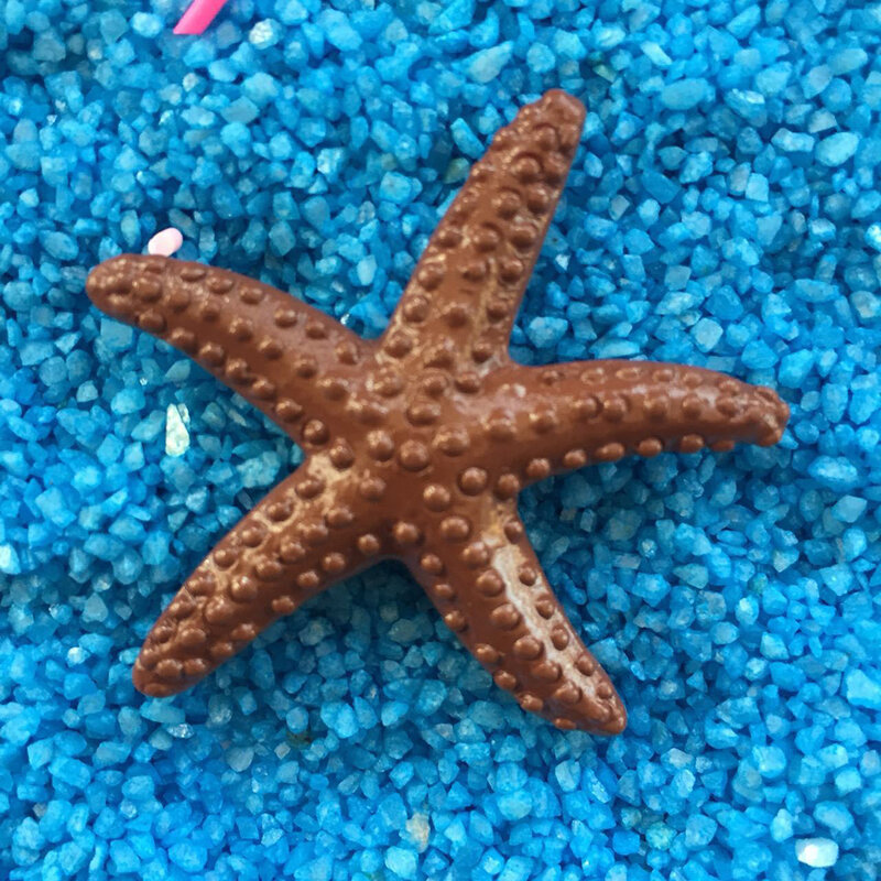 Plástico Starfish Seashell Flatback Cabochon Simulação, Colorido Sea Stars, DIY Beach Craft, Decoração do casamento, Home Decor Ornamento