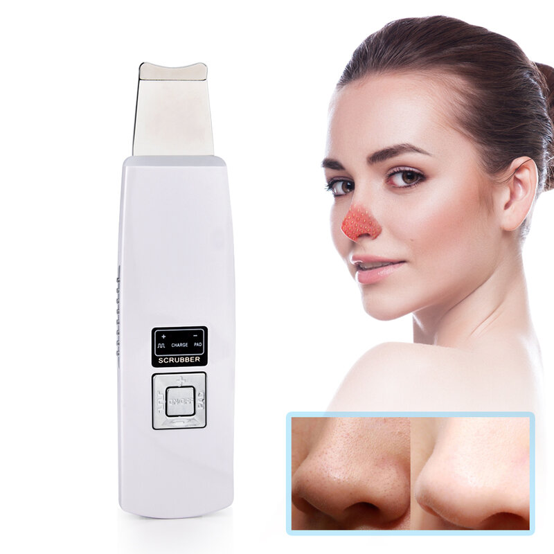 Ultraschall Haut Wäscher Gesicht Vibrator Massage Ultraschall Ionen Tiefe Gesichts Reinigung Maschine Entfernen Mitesser Falten Poren Sauber