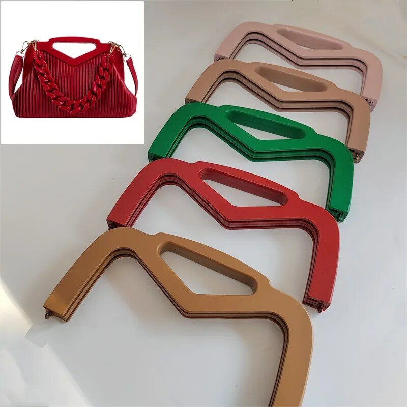 25 x13 Cm a forma di V borsa in legno manici borsa Obag accessori per borse colori cina fabbrica venditore moda bella cornice per borsa in legno