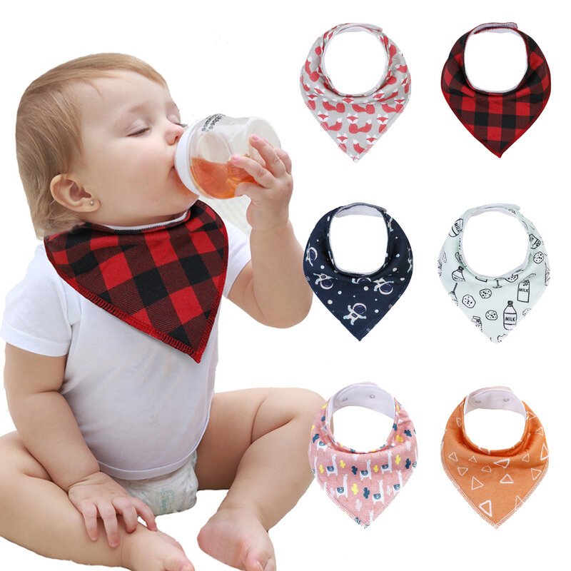 Bavoir imperméable en coton doux pour bébé, serviette imprimée à la mode, écharpe de salive, accessoires de rot, nouveau