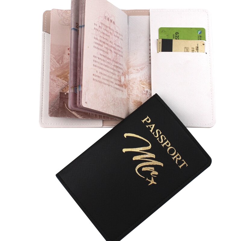 Zoukane MR MRS Cross Обложка для паспорта багажная бирка пара Свадебная Обложка для паспорта Чехол Набор для путешествий с буквенным принтом CH27LT46