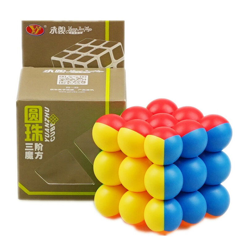 YJ الكرة مكعبات سحرية المهنية 3x3x3 6 سنتيمتر الكرة مكعبات سحرية تويست لغز لعب للأطفال هدية لعبة تعليمية