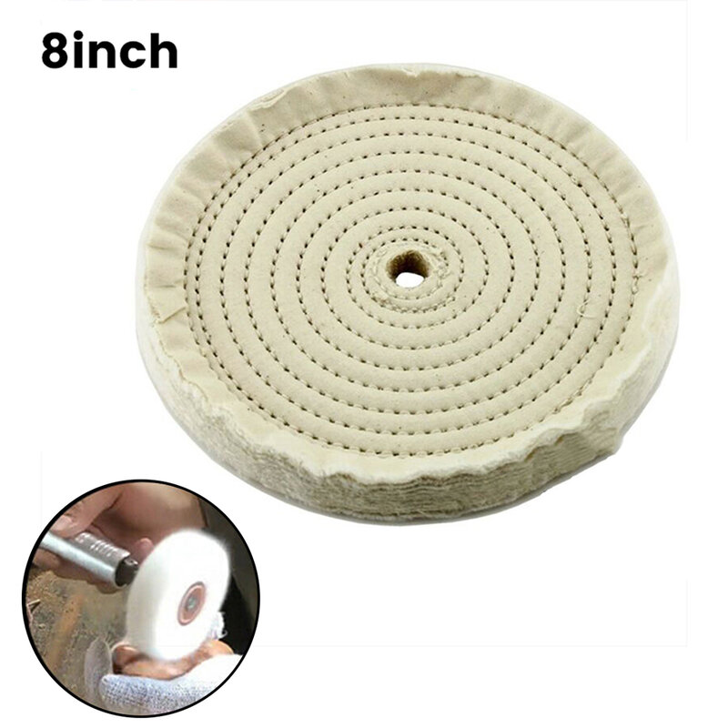 1Pc 8 Inch 200mm Buffing Polishing Wheel Buff Pads Cotton Cloth Jewelry Polishing Grinder Pad For Scratch Removal