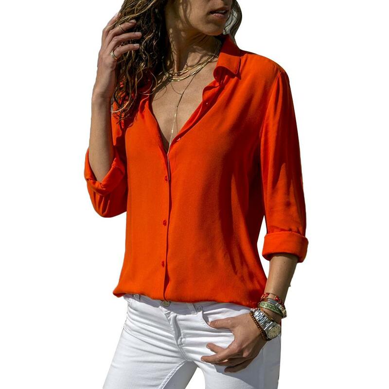Модная блузка, женская шифоновая Однотонная рубашка, Офисная Женская блузка с коротким рукавом, топы, женская рубашка, женская блузка