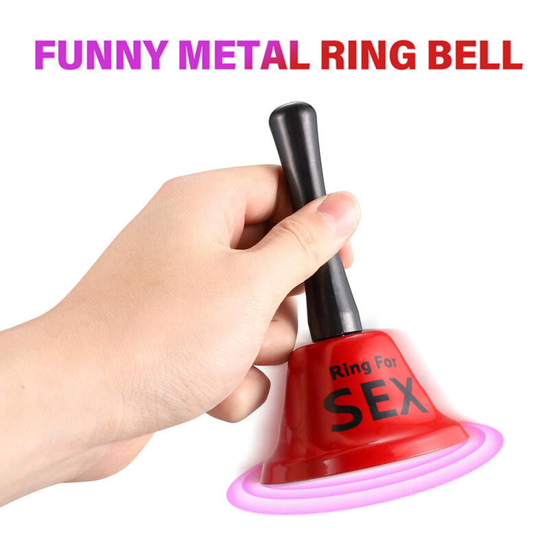 Campana de anillo de Metal rojo de mano para fiesta de San Valentín, servicio de Bar, cafetería, campana de llamada de despedida de soltera, escritorio de manera eficiente