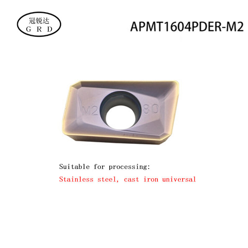 Hoge kwaliteit APMT1135 APMT1604 inserts voor gietijzer blussen APMT1135PDER APMT1604PDER XM H2 M2 blade HRC 70 ° carbide inserts