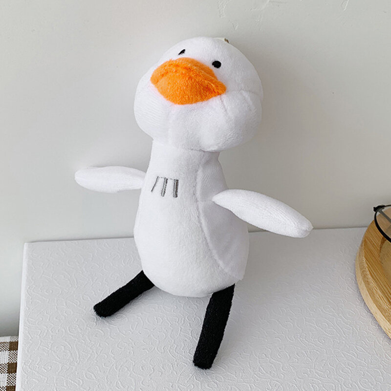 Симпатичная кавайная плюшевая игрушка, мягкая маленькая белая утка, плюшевая подвесная кукла с брелоком-сумкой, подвеска, мягкая плюшевая игрушка-животное