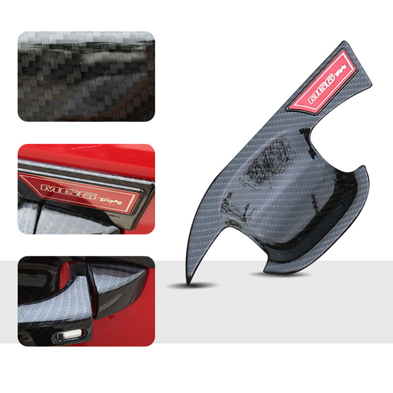 Manija de puerta para coche MG MG6, Logo de trofeo, ABS, tirador de puerta, cubierta con emblema, calcomanía, escudo de protección, pegatina, accesorios de estilismo para coche