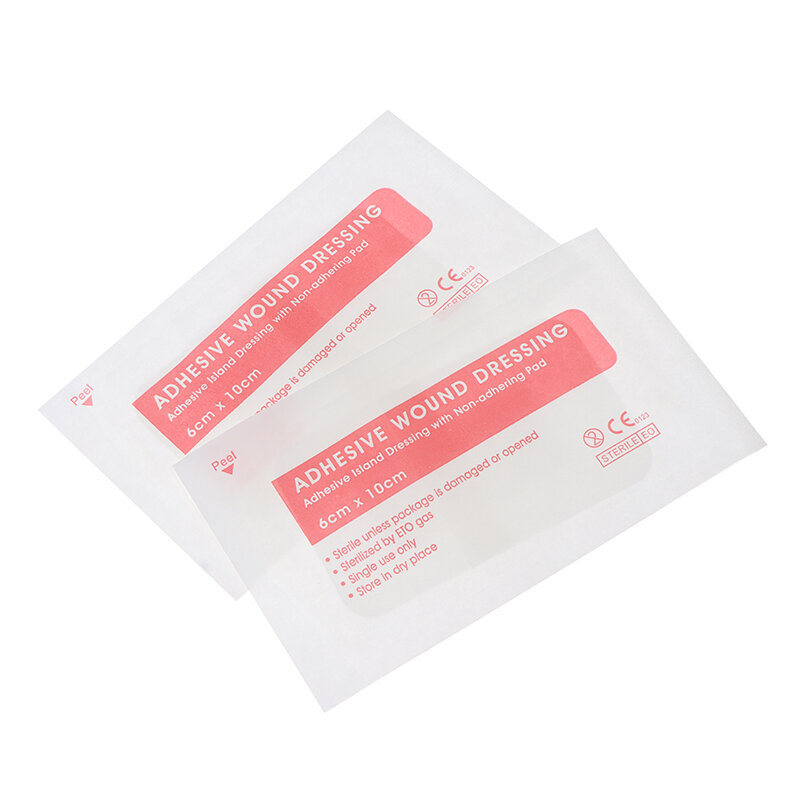 Bandas de vendaje para heridas, Banda adhesiva de yeso transpirable, 10 piezas, 6x10cm