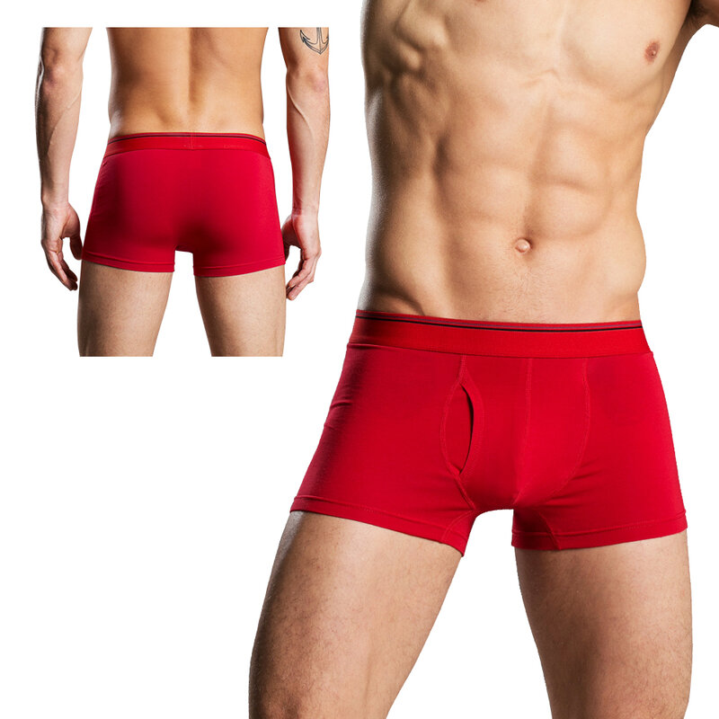 4 pçs/lote clássico boxer underwear pacote de algodão macio boxershorts estiramento simples cuecas para o sexo masculino