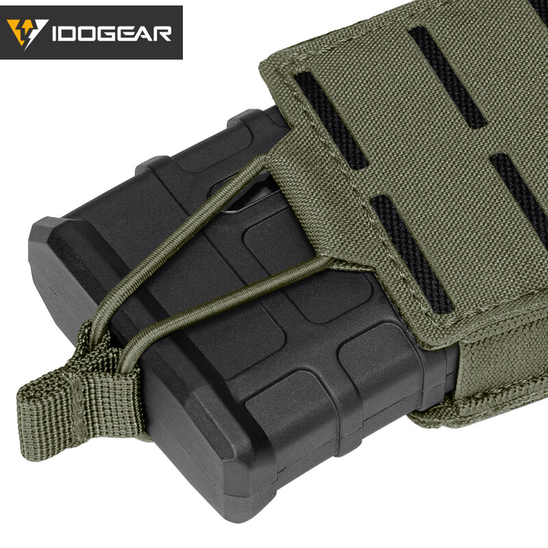 IDOGEAR Tactical LSR 556 Mag Pouch Singel Mag Carrier MOLLE Pouch Laser Cut Tool Bags 3566