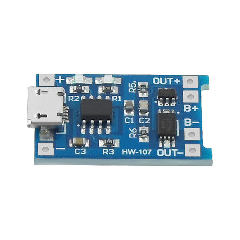 1pc 5V 1A Micro USB 18650 Lithium Battery Charging Board Charger Module+Protection Dual Functions TP4056