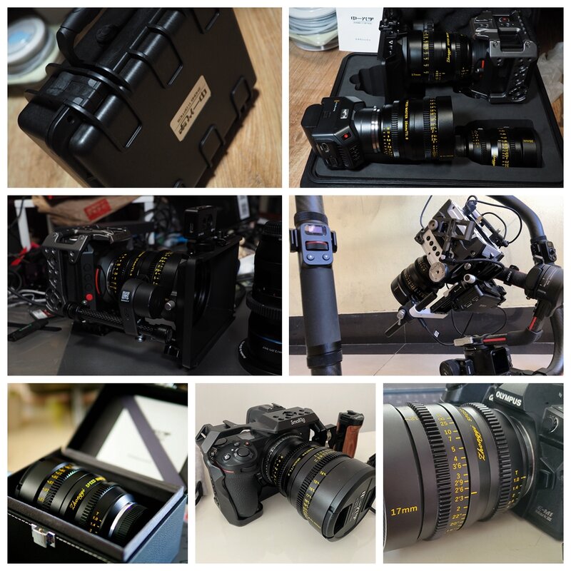 Zhongyi 17mm 25mm35mmT1.0 Cine 렌즈 수동 초점 카메라 M43 마운트 올림푸스 파나소닉 BMPCC 4K 6K G5 GX7 GX8 E-M5 EPM2 PEN-F