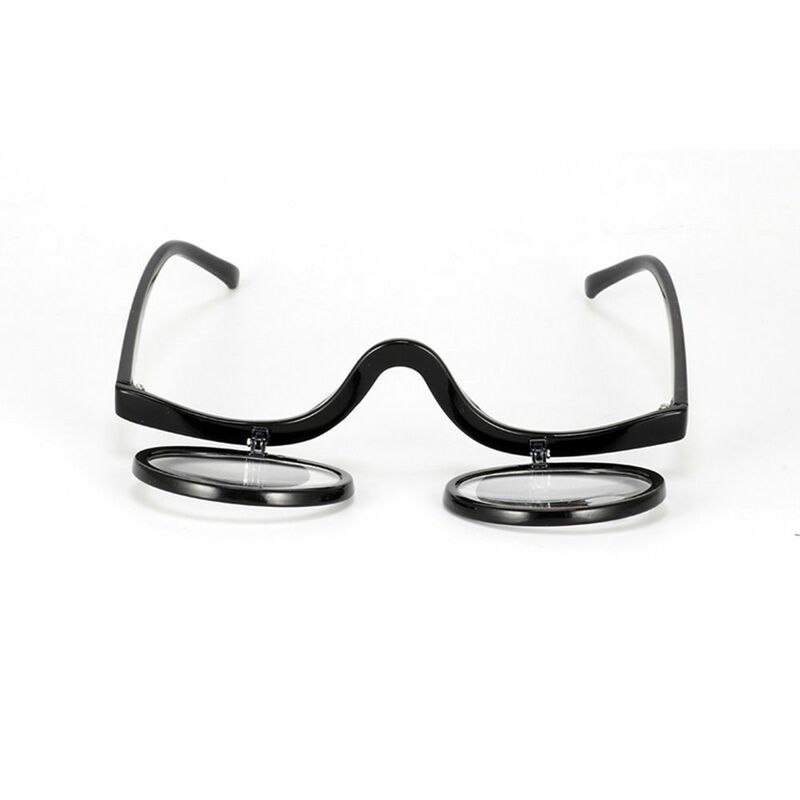 Nowe obrotowe powiększające makijaż okulary do czytania dla kobiet składane klapki kosmetyczne okulary do czytania dla starszych Unisex
