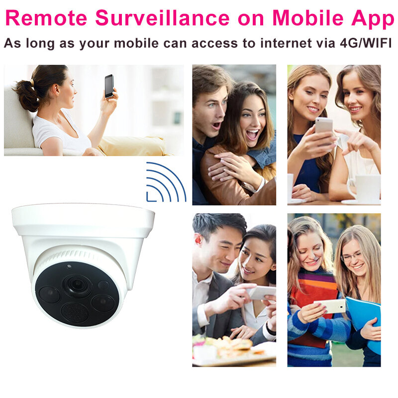LEEKGOVISION 3MP WIFI IP Dome Camera Wireless Surveillance Security CCTV Camera with Human Tracking 2 Way Intercom Cloud Storage