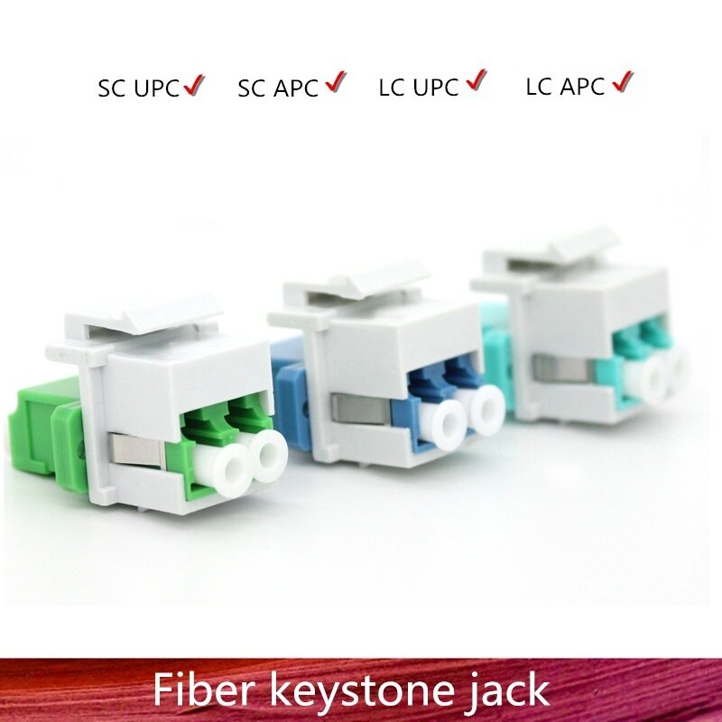 10 teile/los Snap Fitting Duplex LC SC UPC APC Stecker Fiber Optic Keystone Jack Adapter