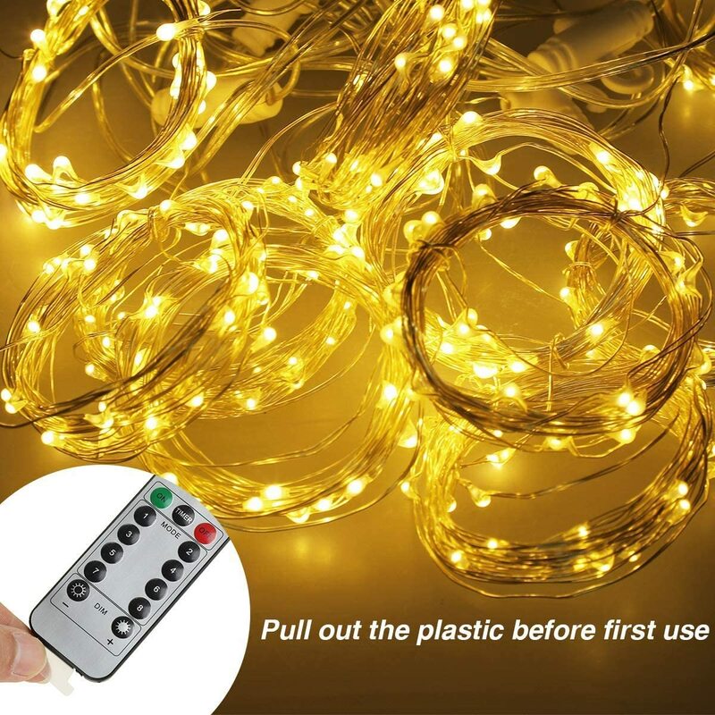 Dimmbare USB LED Vorhang String Licht Girlande auf die Fenster Mit Haken fernbedienung Wasserdicht Für Schlafzimmer Hochzeit Decking