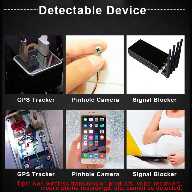Detector anti-espião mini wifi câmera escondida gsm áudio bug gps rastreador rf sinal sem fio micro cam dispositivo magnético gadgets finder