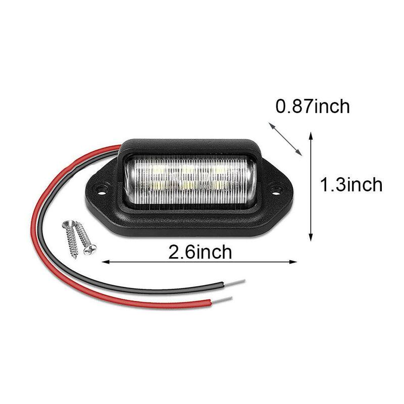 1pc LED License Number Plate Lights Bulbs White Car Truck SUV RV Trailer Van Boat Taillight Cargo Trunk Courtesy Tag Step Lamp