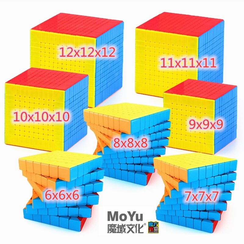 MoYu Magic cube puzzle toys Magische Kubus 6X6 7X7 8X8 9X9 10X10 11X11 12X12X12 Puzzel Speelgoed professionele magische kubus Puzzel Speelgoed Speed Cube Fun Game Cube