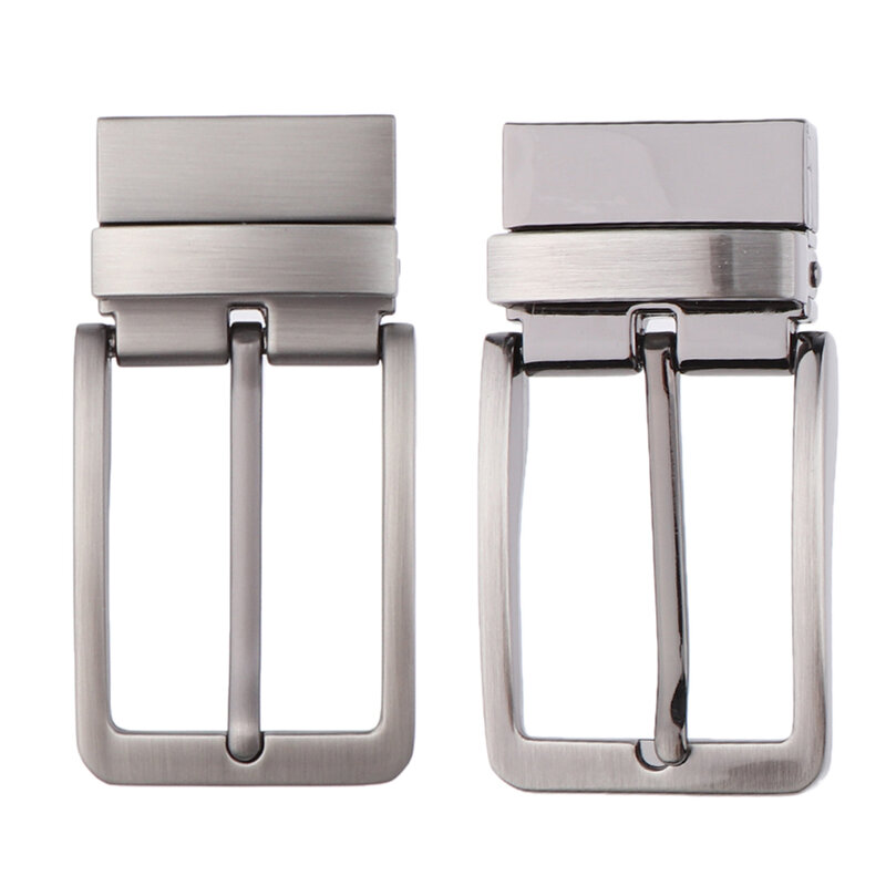 Men Reversible Metal Alloy Belt Buckles Replacement Rectangular Pin Buckles