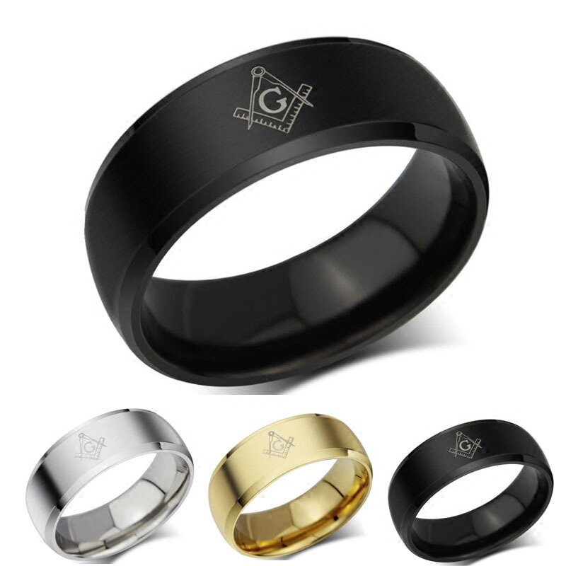 Masonic Rings Titanium Ring Men Stainless Steel Jewelry For Women Men Gift DropShip Wholesale