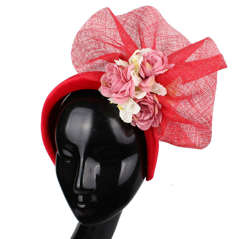 Headband de casamento formal para mulheres, fascinador para senhoras, moda com flor, cocar nupcial chique, acessórios de cabelo