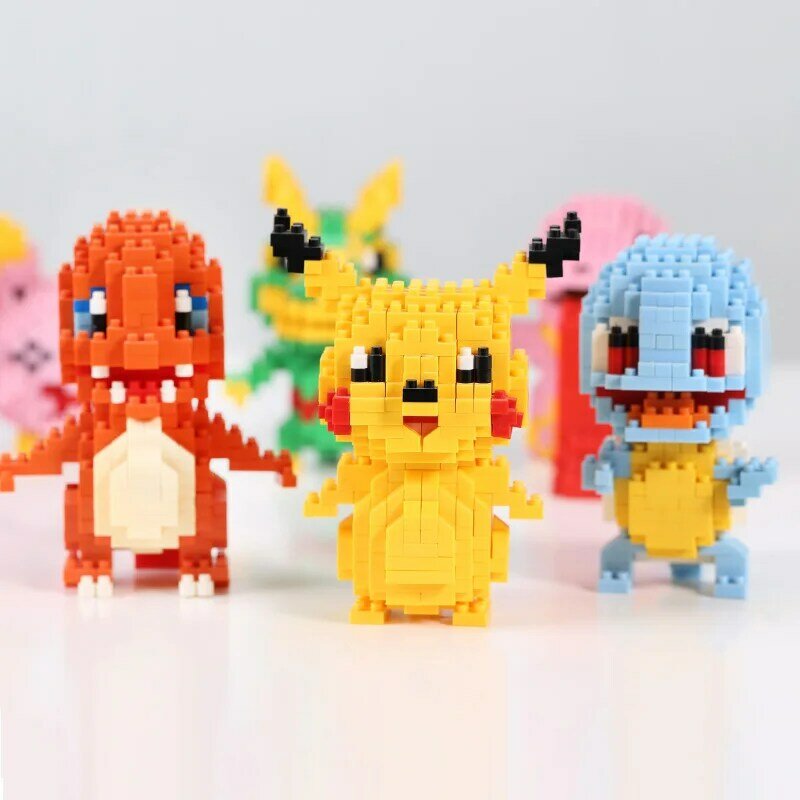 Mới 71 Phong Cách Pokemon Khối Nhỏ Khối Xây Dựng Hoạt Hình Picachu Động Vật Mini Mô Hình Giáo Dục Game Đồ Họa Đồ Chơi Pokemon