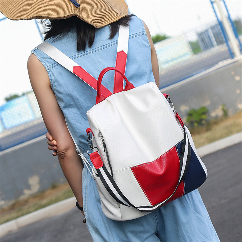 2021 New High Quality Leather Women Backpack Anti-Theft Travel Backpack Large Capacity School Bags for Teenage Girls Mochila