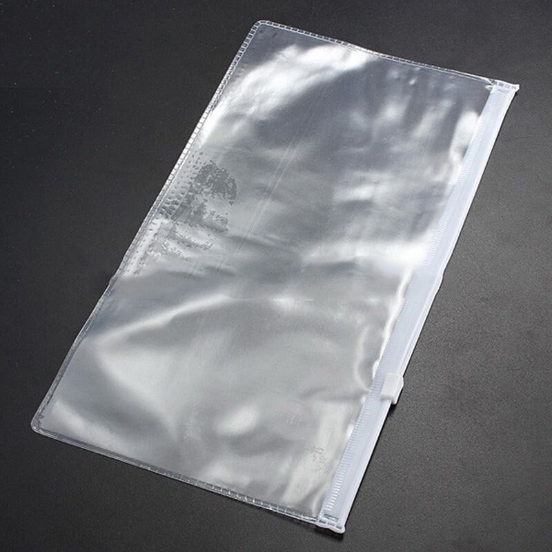2 szt. Wyczyść przenośna wodoodporna torba na dokumenty Zip Folder piórnik na ołówki i pióra torba etui 2020