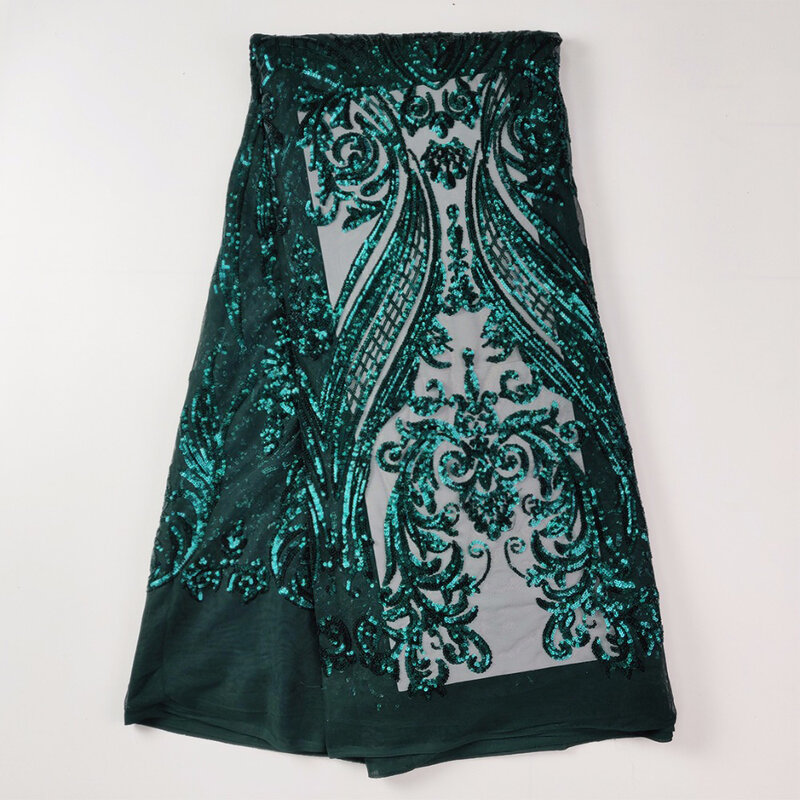 22 ciemnozielone amerykańskie cekinowy materiał na koronkowa suknia wieczorowa materiał klejone na gorąco brokatowe tkanki suche siatki wyglądające na mokre błyszczący materiał