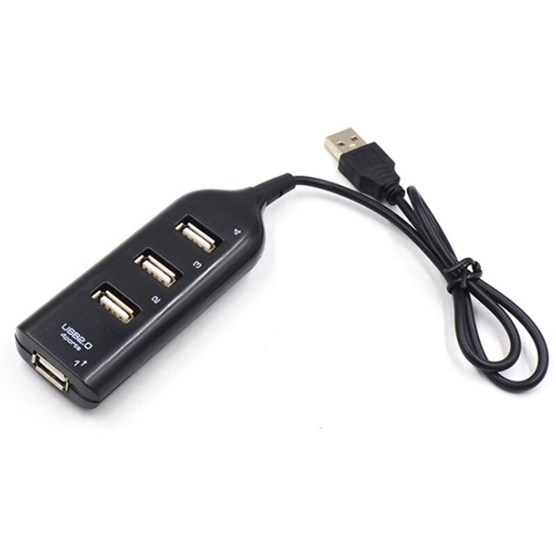 4-USB 포트 전력 전송 고속 허브 분배기, U 디스크 카드 판독기 개인용 컴퓨터 노트북 데이터 전송