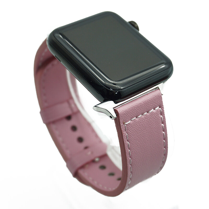 Loop Strap For Apple Watch Band 44mm 40mm Apple Watch Band 42mm 38mm iwatch Belt 5/4/3/2/1 Genuine Leather Watchband Bracelet