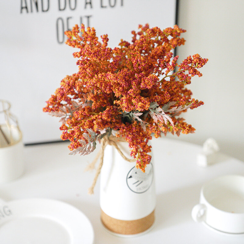 Piękna pianka sztuczne kwiaty lawendy tanie pszenica sztuczne rośliny bukiet świąteczne dekoracje na stół ślubny jesienne rzemiosło