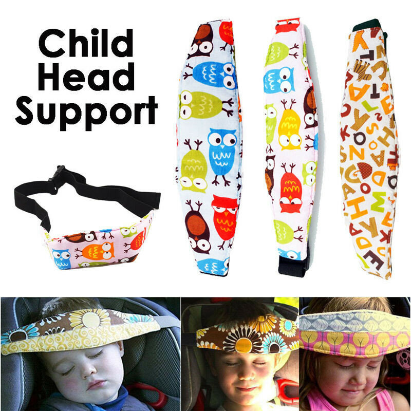 Детский главный держатель опоры для сна, регулируемый ремень безопасности на автомобильное сиденье, повязка на помощь с принтом, аксессуары для крепления на голову и тело